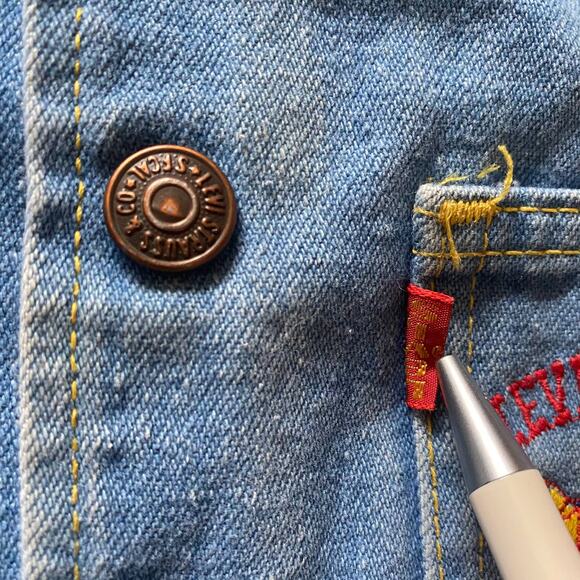 Levi Strauss & Co. Levi's Western Denim Vest Kids Sz 5 - Picture 7 of 10